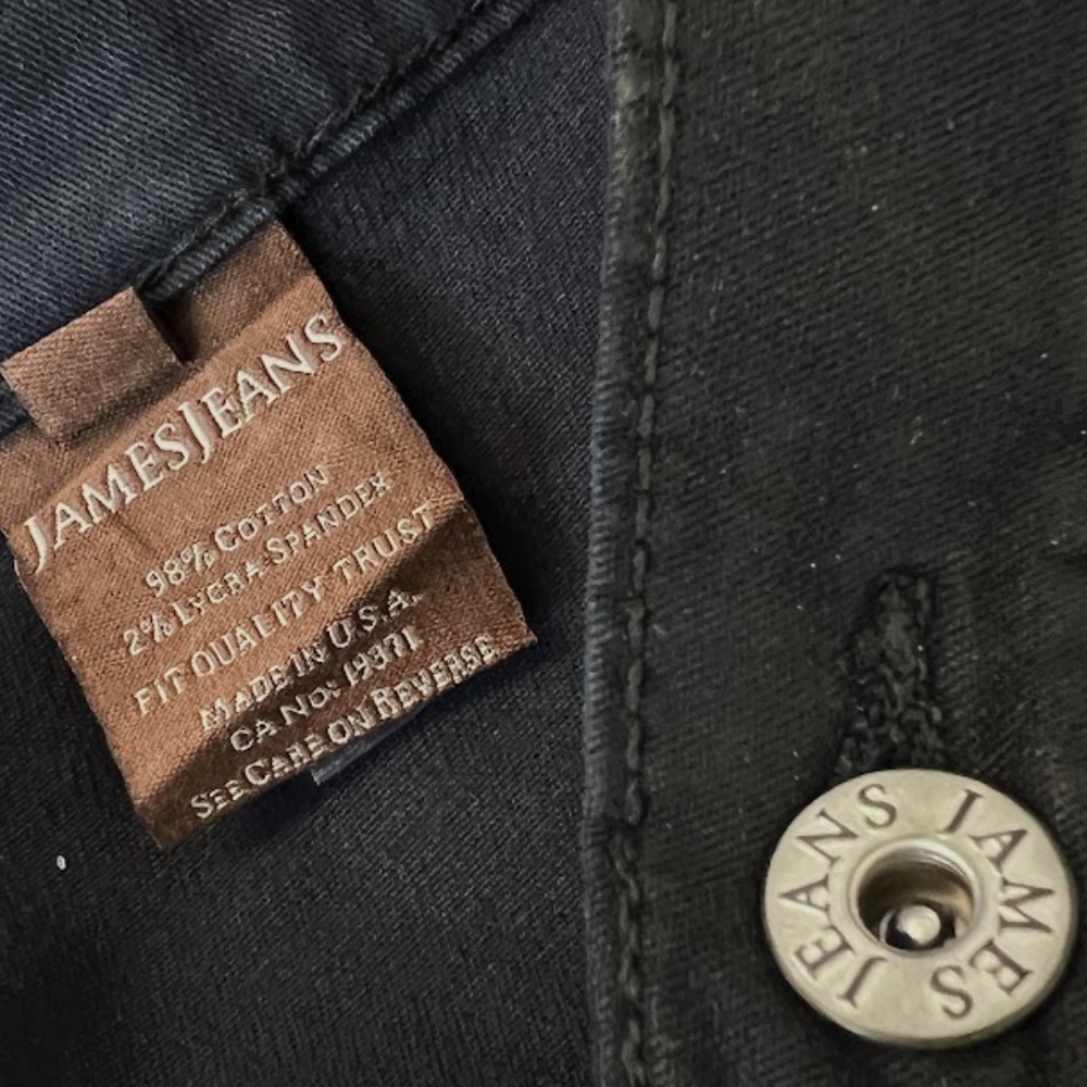 James Jeans Twiggy Z Coated Leather Like Skinny Blue/Black Size 24 NWT - Picture 5 of 16